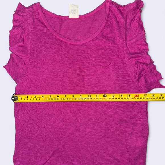 We the Free by Free people Ruffle Sleeve Tee - XS Magenta - Picture 4 of 4